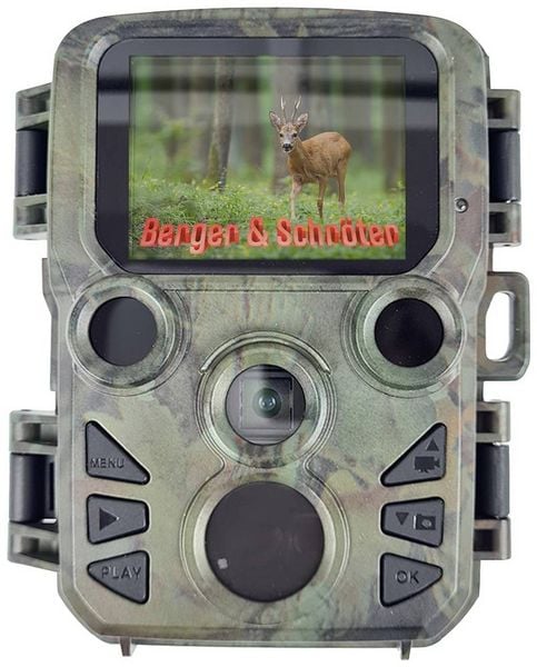 Berger & Schröter Mini Wildkamera 20 Megapixel Black LEDs, Low-Glow-LEDs, Zeitrafferfunktion Camouflage