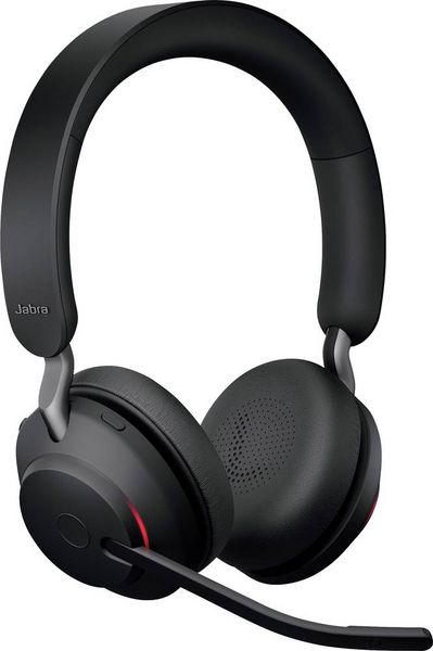Produktbild: Jabra Evolve2 65 UC Telefon On Ear Headset Bluetooth&reg; Stereo Schwarz Noise Cancelling Lautst&auml;rkeregelung, Batterieladeanzeige, Mikrofon-Stummschalt