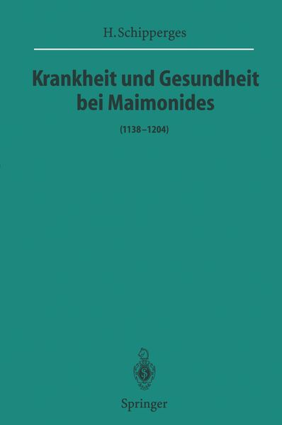 Produktbild: Krankheit und Gesundheit bei Maimonides