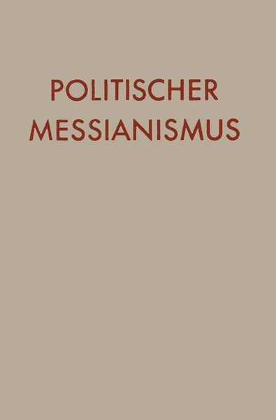 Produktbild: Politischer Messianismus