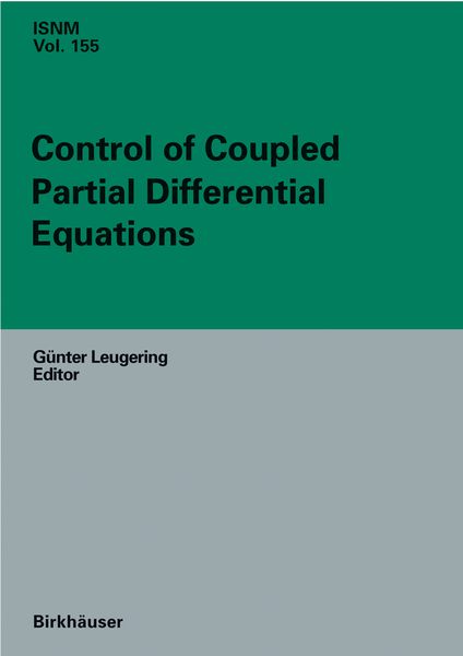 Produktbild: Control of Coupled Partial Differential Equations
