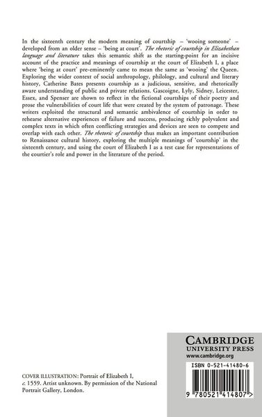 Produktbild: The Rhetoric of Courtship in Elizabethan Language and Literature