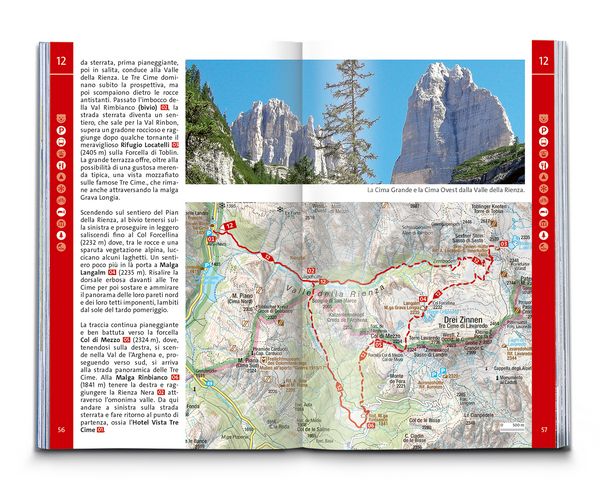 Produktbild: KOMPASS guida escursionistica Dolomiti di Sesto, Parco Naturale Tre Cime, 50 itinerari