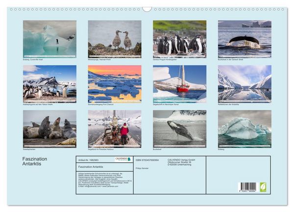 Produktbild: Faszination Antarktis (Wandkalender 2026 DIN A2 quer), CALVENDO Monatskalender