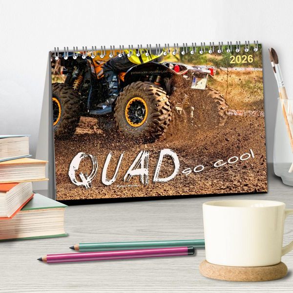 Produktbild: Quad - so cool (Tischkalender 2026 DIN A5 quer), CALVENDO Monatskalender