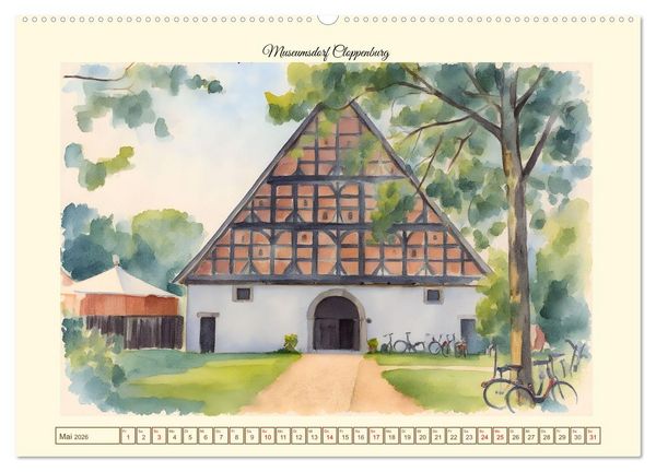 Produktbild: Ausfl&uuml;ge im Cloppenburger Land (Wandkalender 2026 DIN A2 quer), CALVENDO Monatskalender