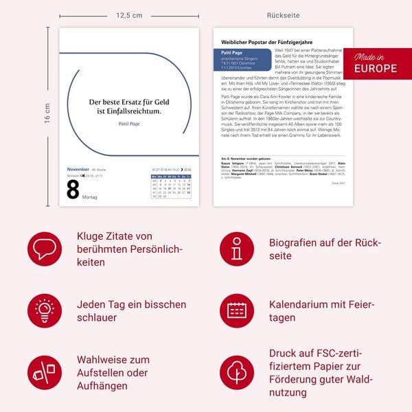 Produktbild: Zitate Tagesabrei&szlig;kalender 2027