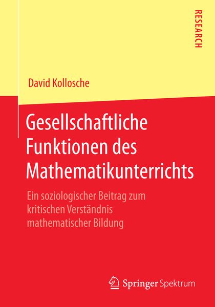 Produktbild: Gesellschaftliche Funktionen des Mathematikunterrichts