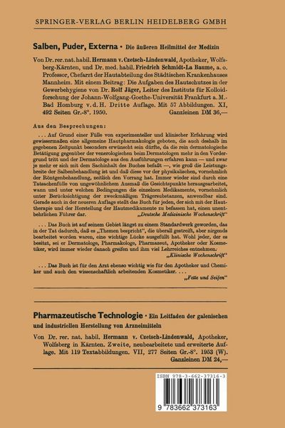 Produktbild: Die &auml;u&szlig;eren Heilmittel 1950&ndash;1955