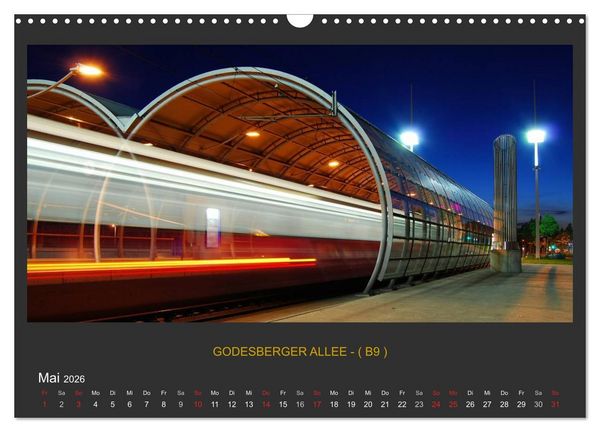 Produktbild: BONNER NACHTFARBEN (Wandkalender 2026 DIN A3 quer), CALVENDO Monatskalender
