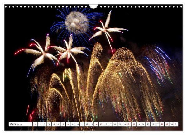 Produktbild: Feuerwerk - Kunstwerke am Himmel (Wandkalender 2026 DIN A3 quer), CALVENDO Monatskalender