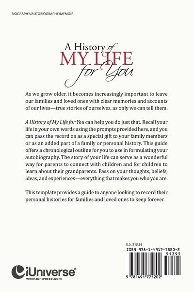 Produktbild: A History of My Life for You