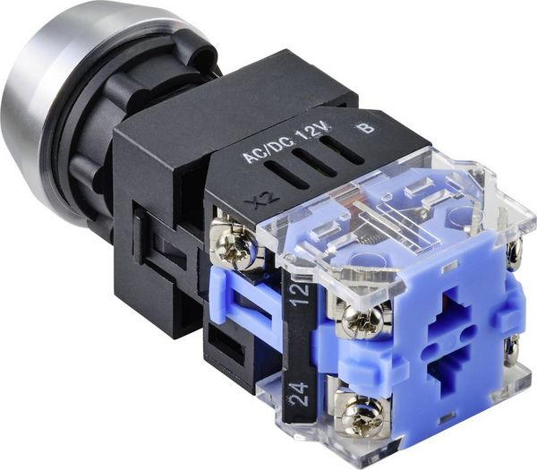 Produktbild: TRU COMPONENTS TC-9428124 LAS0-L-11Z/G/12V Druckschalter 250 V 5 A 1 x Aus/Ein rastend Gr&uuml;n IP40 1 St.