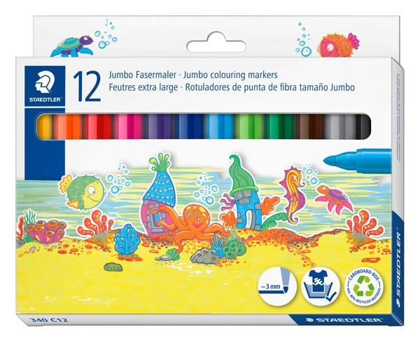 Produktbild: STAEDTLER Fasermaler Jumbo 12ST Etui