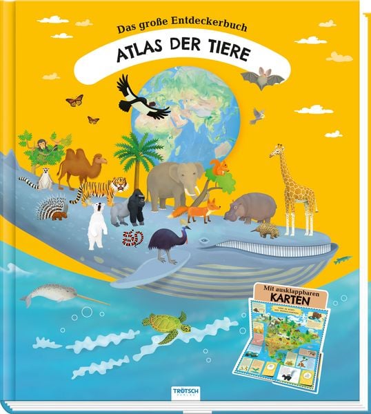 Produktbild: Tr&ouml;tsch Kinderatlas Das gro&szlig;e Entdeckerbuch Atlas der Tiere