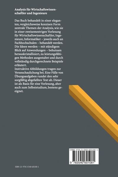 Produktbild: Analysis f&uuml;r Wirtschaftswissenschaftler und Ingenieure