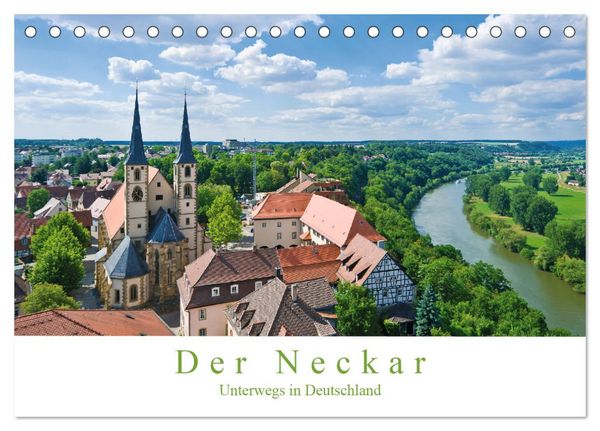 Der Neckar - Unterwegs in Deutschland (Tischkalender 2026 DIN A5 quer), CALVENDO Monatskalender