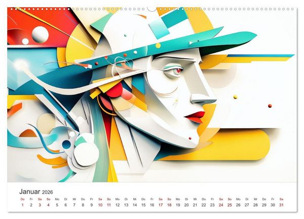 Produktbild: Die Farben des Origami (Wandkalender 2026 DIN A2 quer), CALVENDO Monatskalender