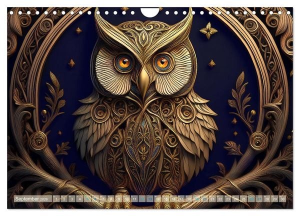 Produktbild: Tiere im Jugendstil - Eine Hommage an die Sch&ouml;nheit des Art Nouveau (Wandkalender 2026 DIN A4 quer), CALVENDO Monatskalender