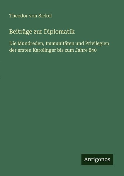 Produktbild: Beitr&auml;ge zur Diplomatik