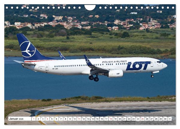 Produktbild: Flugzeuge auf Korfu (Wandkalender 2026 DIN A4 quer), CALVENDO Monatskalender