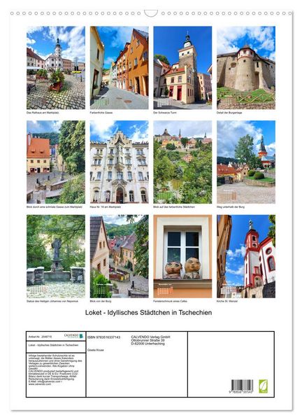Produktbild: Loket - Idyllisches St&auml;dtchen in Tschechien (Wandkalender 2026 DIN A2 hoch), CALVENDO Monatskalender