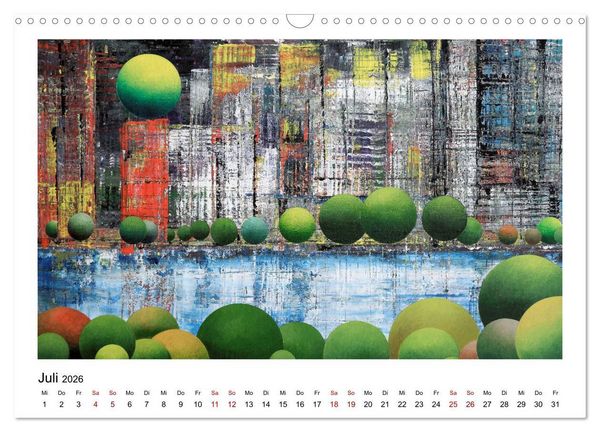 Produktbild: New Yorker Stadtansichten in abstrakter Malerei (Wandkalender 2026 DIN A3 quer), CALVENDO Monatskalender