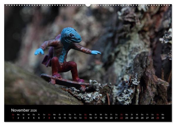 Produktbild: Micro Dino Skaters 2026 (Wandkalender 2026 DIN A2 quer), CALVENDO Monatskalender