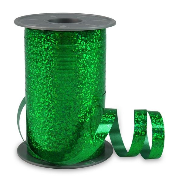 Produktbild: PR&Auml;SENT Ringelband Holly Holograpic gr&uuml;n 10mmx200m