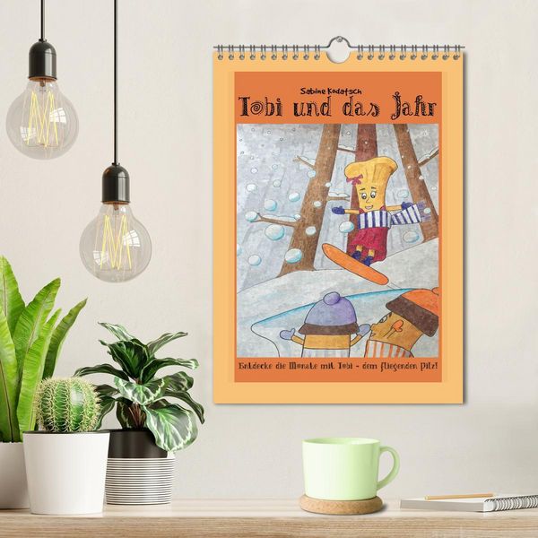 Produktbild: Tobi und das Jahr (Wandkalender 2026 DIN A4 hoch), CALVENDO Monatskalender