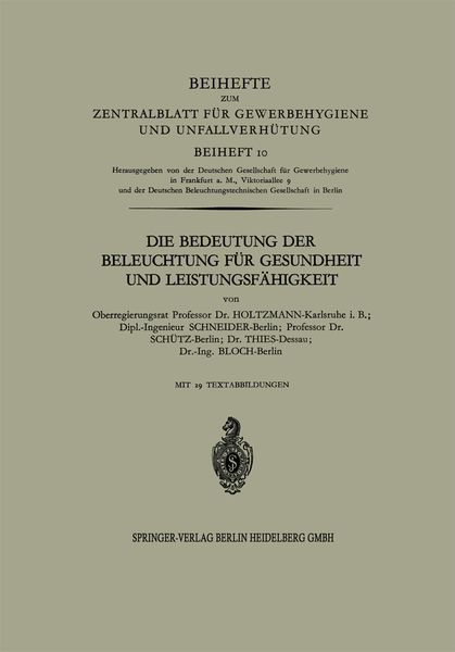 Produktbild: Die Bedeutung der Beleuchtung f&uuml;r Gesundheit und Leistungsf&auml;higkeit