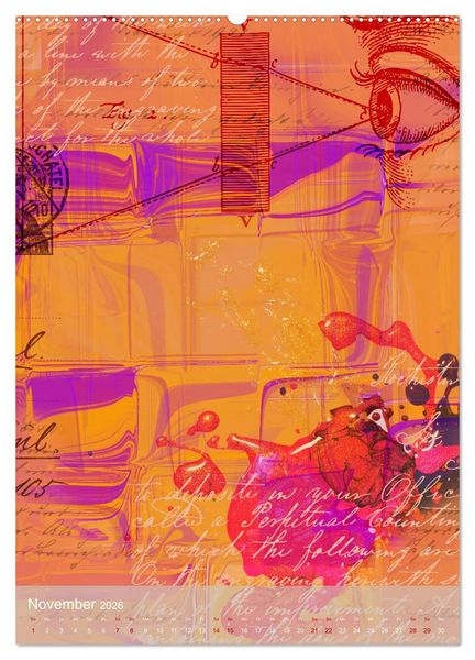 Produktbild: Der Scrapbook-Kalender:Fantasievolle Hintergr&uuml;nde zur kreativen Ausgestaltung (Wandkalender 2026 DIN A2 hoch), CALVENDO Monatskalender