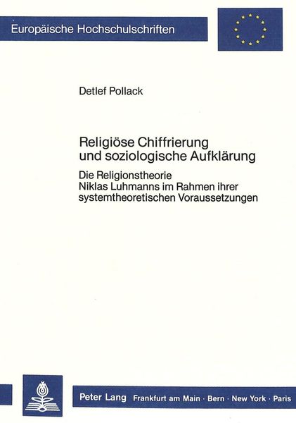 Produktbild: Religiöse Chiffrierung und soziologische Aufklärung