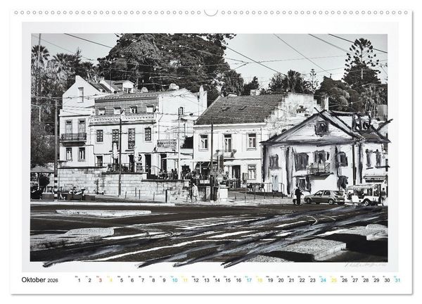 Produktbild: Lissabon One Day (hochwertiger Premium Wandkalender 2026 DIN A2 quer), Kunstdruck in Hochglanz