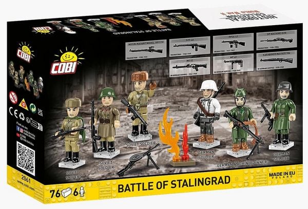 Produktbild: COBI Historical Collection 2061 - Battle of Stalingrad, WWII, 6 Spielfiguren, 76 Klemmbausteine