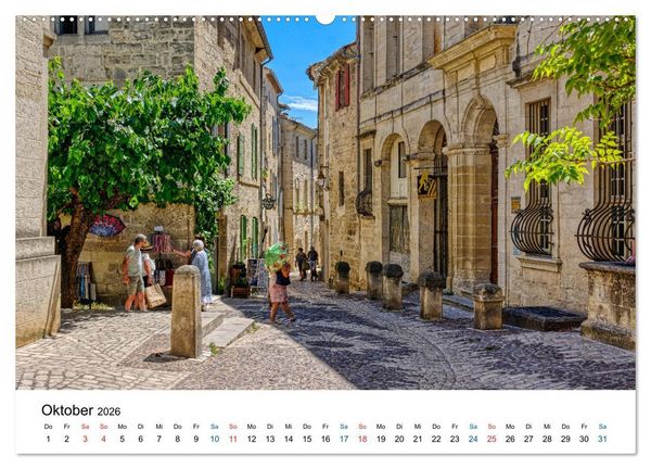 Produktbild: Uz&eacute;s - Charmante Kleinstadt im Gard (Wandkalender 2026 DIN A2 quer), CALVENDO Monatskalender