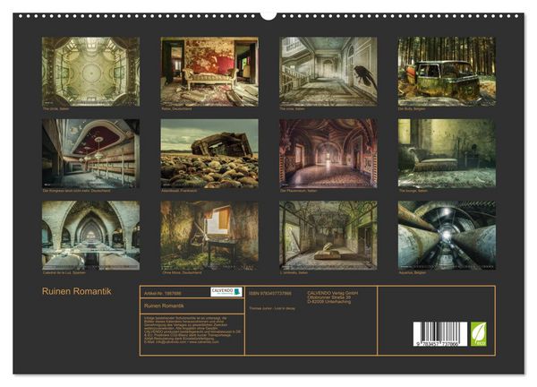 Produktbild: Ruinen Romantik (hochwertiger Premium Wandkalender 2026 DIN A2 quer), Kunstdruck in Hochglanz