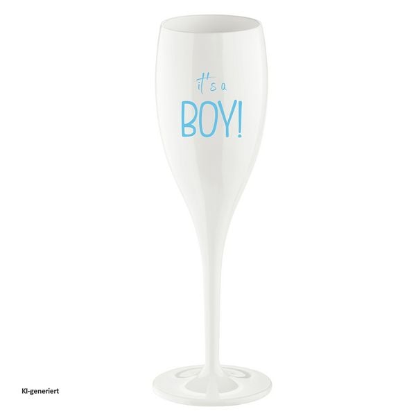 Produktbild: Koziol Sektglas 100 ml mit Druck CHEERS No. 1 IT'S A BOY