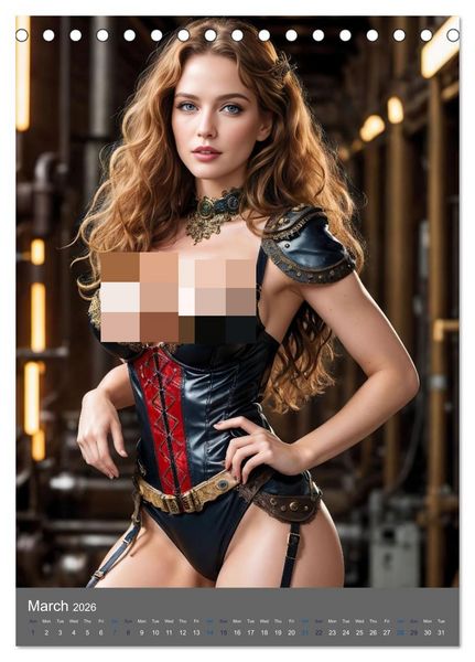 Produktbild: Seductive steampunk divas (Desk Calendar 2026 DIN A5 portrait), CALVENDO 12 Month DeskCalendar