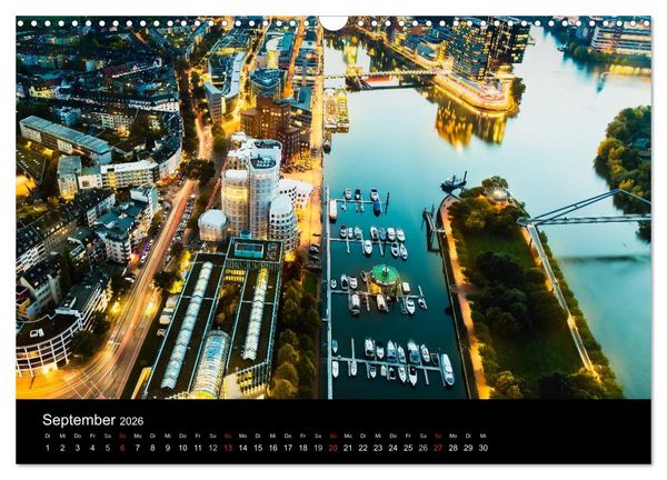 Produktbild: D&uuml;sseldorf bei Nacht (Wandkalender 2026 DIN A3 quer), CALVENDO Monatskalender