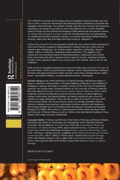 Produktbild: Safeguarding Intangible Heritage