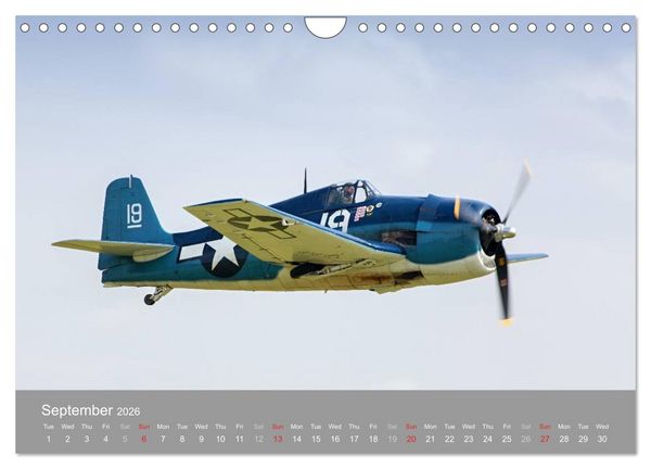 Produktbild: The Flying Legends (Wall Calendar 2026 DIN A4 landscape), CALVENDO 12 Month Wall Calendar