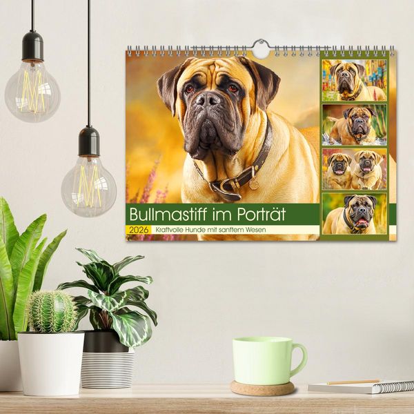 Produktbild: Bullmastiff im Portr&auml;t. Kraftvolle Hunde mit sanftem Wesen (Wandkalender 2026 DIN A4 quer), CALVENDO Monatskalender