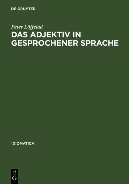 Produktbild: Das Adjektiv in gesprochener Sprache