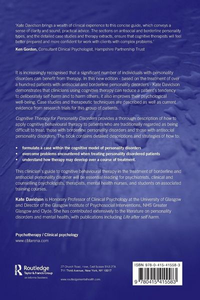 Produktbild: Cognitive Therapy for Personality Disorders