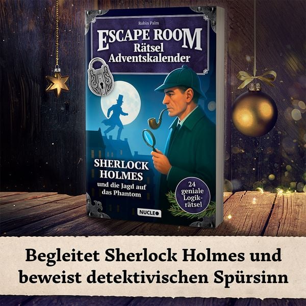Produktbild: Der Escape Room R&auml;tsel-Adventskalender: Sherlock Holmes & die Jagd auf das Phantom