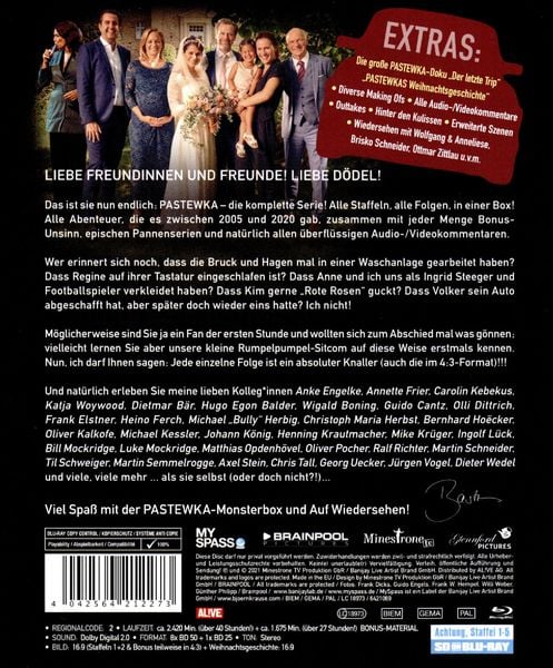 Produktbild: Pastewka Komplettbox: Staffel 1-10 + Weihnachtsgeschichte (Blu-Ray + Staffel 1-5 auf SDonBlu-Ray) [8 BRs]