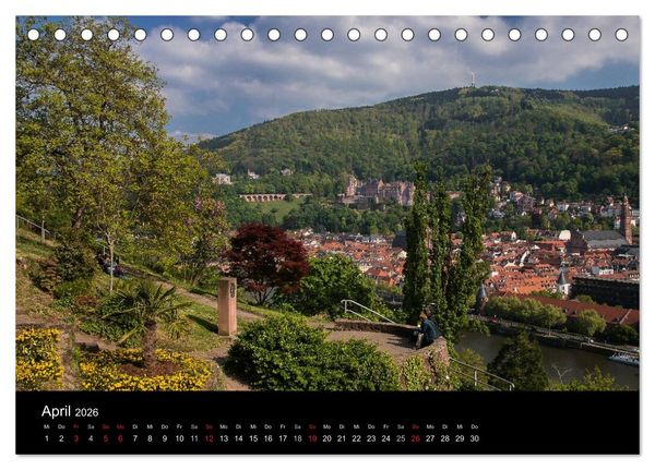 Produktbild: Heidelberger Stadtansichten (Tischkalender 2026 DIN A5 quer), CALVENDO Monatskalender
