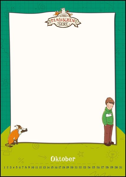 Produktbild: Schule der magischen Tiere - Bastelkalender zum Selbstgestalten - Fotos einkleben, malen - immerw&auml;hrend - 21 x 29,7 cm