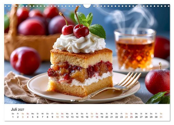 Produktbild: Lieblingskuchen - S&uuml;&szlig;e Augenblicke (Wandkalender 2027 DIN A3 quer), CALVENDO Monatskalender